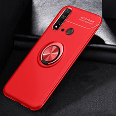 Coque Ultra Fine Silicone Souple Housse Etui avec Support Bague Anneau Aimante Magnetique A01 pour Huawei Nova 5i Rouge