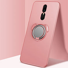 Coque Ultra Fine Silicone Souple Housse Etui avec Support Bague Anneau Aimante Magnetique A01 pour Oppo A9X Or Rose