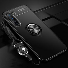 Coque Ultra Fine Silicone Souple Housse Etui avec Support Bague Anneau Aimante Magnetique A01 pour Oppo K7 5G Noir