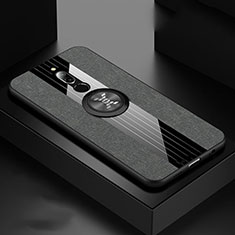 Coque Ultra Fine Silicone Souple Housse Etui avec Support Bague Anneau Aimante Magnetique A01 pour Xiaomi Redmi 8 Gris Fonce