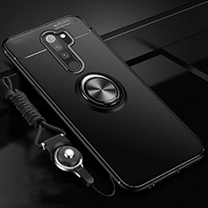 Coque Ultra Fine Silicone Souple Housse Etui avec Support Bague Anneau Aimante Magnetique A01 pour Xiaomi Redmi Note 8 Pro Noir