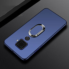 Coque Ultra Fine Silicone Souple Housse Etui avec Support Bague Anneau Aimante Magnetique A02 pour Huawei Nova 5i Pro Bleu