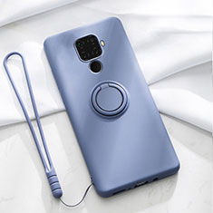 Coque Ultra Fine Silicone Souple Housse Etui avec Support Bague Anneau Aimante Magnetique A03 pour Huawei Nova 5i Pro Violet