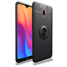 Coque Ultra Fine Silicone Souple Housse Etui avec Support Bague Anneau Aimante Magnetique A04 pour Xiaomi Redmi 8A Noir