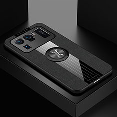 Coque Ultra Fine Silicone Souple Housse Etui avec Support Bague Anneau Aimante Magnetique A05 pour Xiaomi Mi 11 Ultra 5G Noir