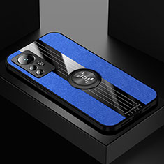 Coque Ultra Fine Silicone Souple Housse Etui avec Support Bague Anneau Aimante Magnetique A07 pour Xiaomi Mi 12X 5G Bleu