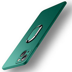 Coque Ultra Fine Silicone Souple Housse Etui avec Support Bague Anneau Aimante Magnetique A09 pour Apple iPhone 15 Plus Vert