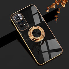 Coque Ultra Fine Silicone Souple Housse Etui avec Support Bague Anneau Aimante Magnetique AN1 pour Xiaomi Mi 11i 5G (2022) Noir