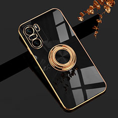 Coque Ultra Fine Silicone Souple Housse Etui avec Support Bague Anneau Aimante Magnetique AN1 pour Xiaomi Mi 11i 5G Noir