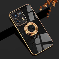 Coque Ultra Fine Silicone Souple Housse Etui avec Support Bague Anneau Aimante Magnetique AN1 pour Xiaomi Mi Mix 4 5G Noir