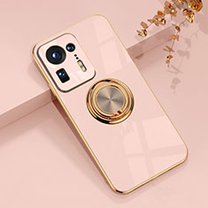 Coque Ultra Fine Silicone Souple Housse Etui avec Support Bague Anneau Aimante Magnetique AN1 pour Xiaomi Mi Mix 4 5G Rose