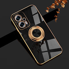 Coque Ultra Fine Silicone Souple Housse Etui avec Support Bague Anneau Aimante Magnetique AN1 pour Xiaomi Redmi K50i 5G Noir