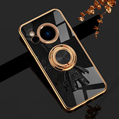 Coque Ultra Fine Silicone Souple Housse Etui avec Support Bague Anneau Aimante Magnetique AN2 pour Sharp Aquos R8s Noir