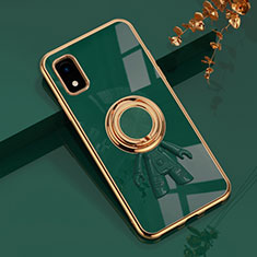 Coque Ultra Fine Silicone Souple Housse Etui avec Support Bague Anneau Aimante Magnetique AN2 pour Sharp Aquos wish3 Vert