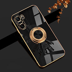 Coque Ultra Fine Silicone Souple Housse Etui avec Support Bague Anneau Aimante Magnetique AN2 pour Xiaomi Mi 11i 5G Noir