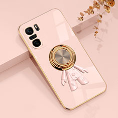 Coque Ultra Fine Silicone Souple Housse Etui avec Support Bague Anneau Aimante Magnetique AN2 pour Xiaomi Mi 11i 5G Rose