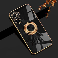 Coque Ultra Fine Silicone Souple Housse Etui avec Support Bague Anneau Aimante Magnetique AN2 pour Xiaomi Mi 11X Pro 5G Noir