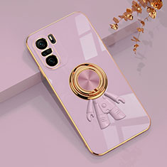 Coque Ultra Fine Silicone Souple Housse Etui avec Support Bague Anneau Aimante Magnetique AN2 pour Xiaomi Redmi K40 Pro 5G Violet