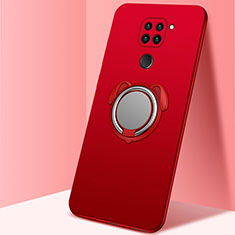 Coque Ultra Fine Silicone Souple Housse Etui avec Support Bague Anneau Aimante Magnetique G03 pour Xiaomi Redmi 10X 4G Rouge