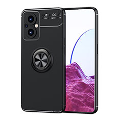 Coque Ultra Fine Silicone Souple Housse Etui avec Support Bague Anneau Aimante Magnetique JM1 pour Oppo F21s Pro 5G Noir