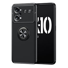 Coque Ultra Fine Silicone Souple Housse Etui avec Support Bague Anneau Aimante Magnetique JM1 pour Oppo K10 Pro 5G Noir