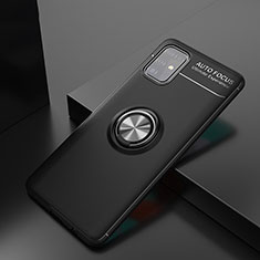 Coque Ultra Fine Silicone Souple Housse Etui avec Support Bague Anneau Aimante Magnetique JM1 pour Samsung Galaxy M31s Noir