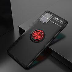 Coque Ultra Fine Silicone Souple Housse Etui avec Support Bague Anneau Aimante Magnetique JM1 pour Samsung Galaxy M31s Rouge et Noir