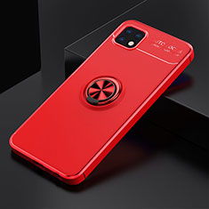 Coque Ultra Fine Silicone Souple Housse Etui avec Support Bague Anneau Aimante Magnetique JM2 pour Samsung Galaxy A22s 5G Rouge