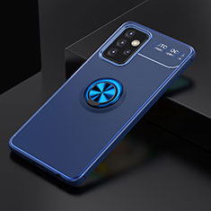 Coque Ultra Fine Silicone Souple Housse Etui avec Support Bague Anneau Aimante Magnetique JM2 pour Samsung Galaxy A52s 5G Bleu