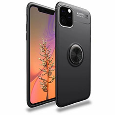 Coque Ultra Fine Silicone Souple Housse Etui avec Support Bague Anneau Aimante Magnetique pour Apple iPhone 11 Pro Noir