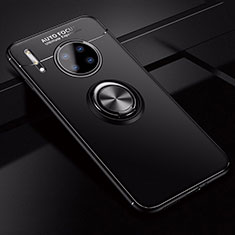 Coque Ultra Fine Silicone Souple Housse Etui avec Support Bague Anneau Aimante Magnetique pour Huawei Mate 30 Noir