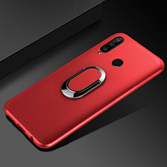 Coque Ultra Fine Silicone Souple Housse Etui avec Support Bague Anneau Aimante Magnetique pour Huawei P Smart+ Plus (2019) Rouge