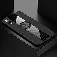 Coque Ultra Fine Silicone Souple Housse Etui avec Support Bague Anneau Aimante Magnetique pour Huawei Y9 Prime (2019) Noir