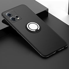 Coque Ultra Fine Silicone Souple Housse Etui avec Support Bague Anneau Aimante Magnetique pour Motorola Moto S30 Pro 5G Noir