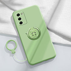 Coque Ultra Fine Silicone Souple Housse Etui avec Support Bague Anneau Aimante Magnetique pour Oppo A56 5G Vert