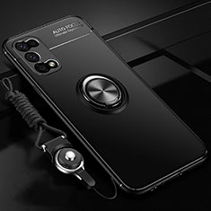 Coque Ultra Fine Silicone Souple Housse Etui avec Support Bague Anneau Aimante Magnetique pour Realme Narzo 30 Pro 5G Noir