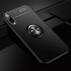 Coque Ultra Fine Silicone Souple Housse Etui avec Support Bague Anneau Aimante Magnetique pour Xiaomi CC9e Noir