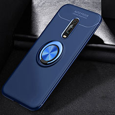 Coque Ultra Fine Silicone Souple Housse Etui avec Support Bague Anneau Aimante Magnetique pour Xiaomi Mi 9T Pro Bleu