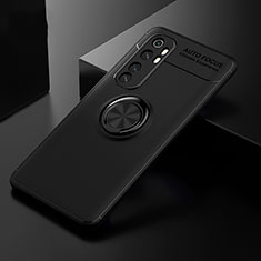 Coque Ultra Fine Silicone Souple Housse Etui avec Support Bague Anneau Aimante Magnetique pour Xiaomi Mi Note 10 Lite Noir