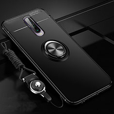 Coque Ultra Fine Silicone Souple Housse Etui avec Support Bague Anneau Aimante Magnetique pour Xiaomi Poco X2 Noir