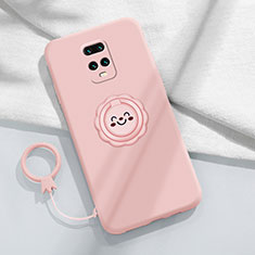 Coque Ultra Fine Silicone Souple Housse Etui avec Support Bague Anneau Aimante Magnetique pour Xiaomi Redmi 10X Pro 5G Rose