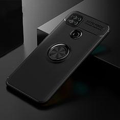 Coque Ultra Fine Silicone Souple Housse Etui avec Support Bague Anneau Aimante Magnetique pour Xiaomi Redmi 9C NFC Noir