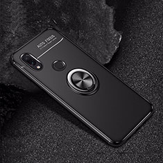 Coque Ultra Fine Silicone Souple Housse Etui avec Support Bague Anneau Aimante Magnetique pour Xiaomi Redmi Note 7 Noir