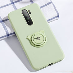 Coque Ultra Fine Silicone Souple Housse Etui avec Support Bague Anneau Aimante Magnetique pour Xiaomi Redmi Note 8 Pro Vert