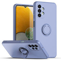 Coque Ultra Fine Silicone Souple Housse Etui avec Support Bague Anneau Aimante Magnetique QW1 pour Samsung Galaxy A13 4G Gris Lavende