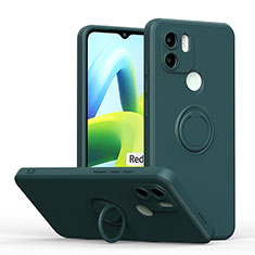 Coque Ultra Fine Silicone Souple Housse Etui avec Support Bague Anneau Aimante Magnetique QW1 pour Xiaomi Poco C50 Vert Nuit