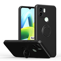 Coque Ultra Fine Silicone Souple Housse Etui avec Support Bague Anneau Aimante Magnetique QW1 pour Xiaomi Redmi A1 Noir