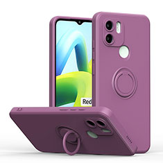 Coque Ultra Fine Silicone Souple Housse Etui avec Support Bague Anneau Aimante Magnetique QW1 pour Xiaomi Redmi A1 Violet