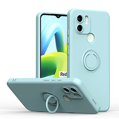 Coque Ultra Fine Silicone Souple Housse Etui avec Support Bague Anneau Aimante Magnetique QW1 pour Xiaomi Redmi A2 Bleu Clair