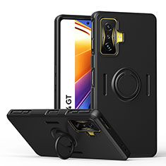 Coque Ultra Fine Silicone Souple Housse Etui avec Support Bague Anneau Aimante Magnetique QW1 pour Xiaomi Redmi K50 Gaming 5G Noir